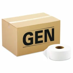 GEN JRT Jumbo Bath Tissue, Septic Safe, 2-Ply, 3.25" x 720 ft, White, 12 Rolls/Carton