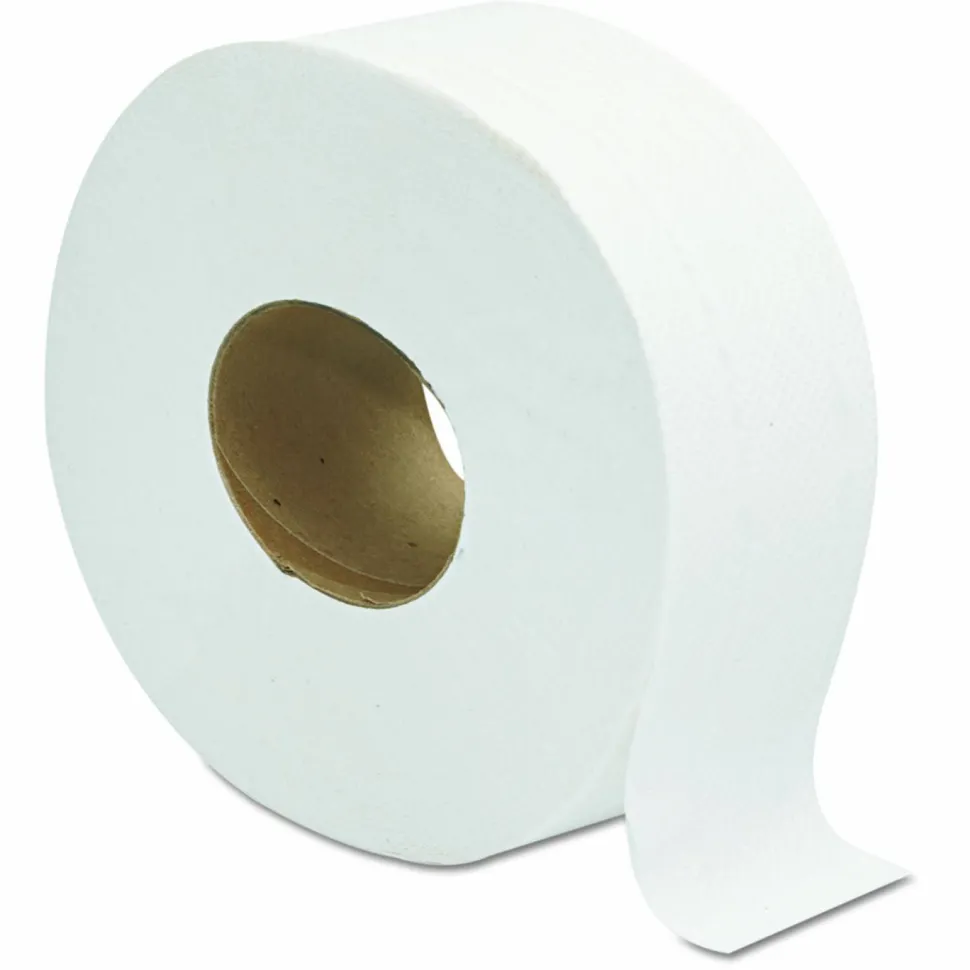 GEN JRT Jumbo Bath Tissue, Septic Safe, 2-Ply, 3.25" x 720 ft, White, 12 Rolls/Carton