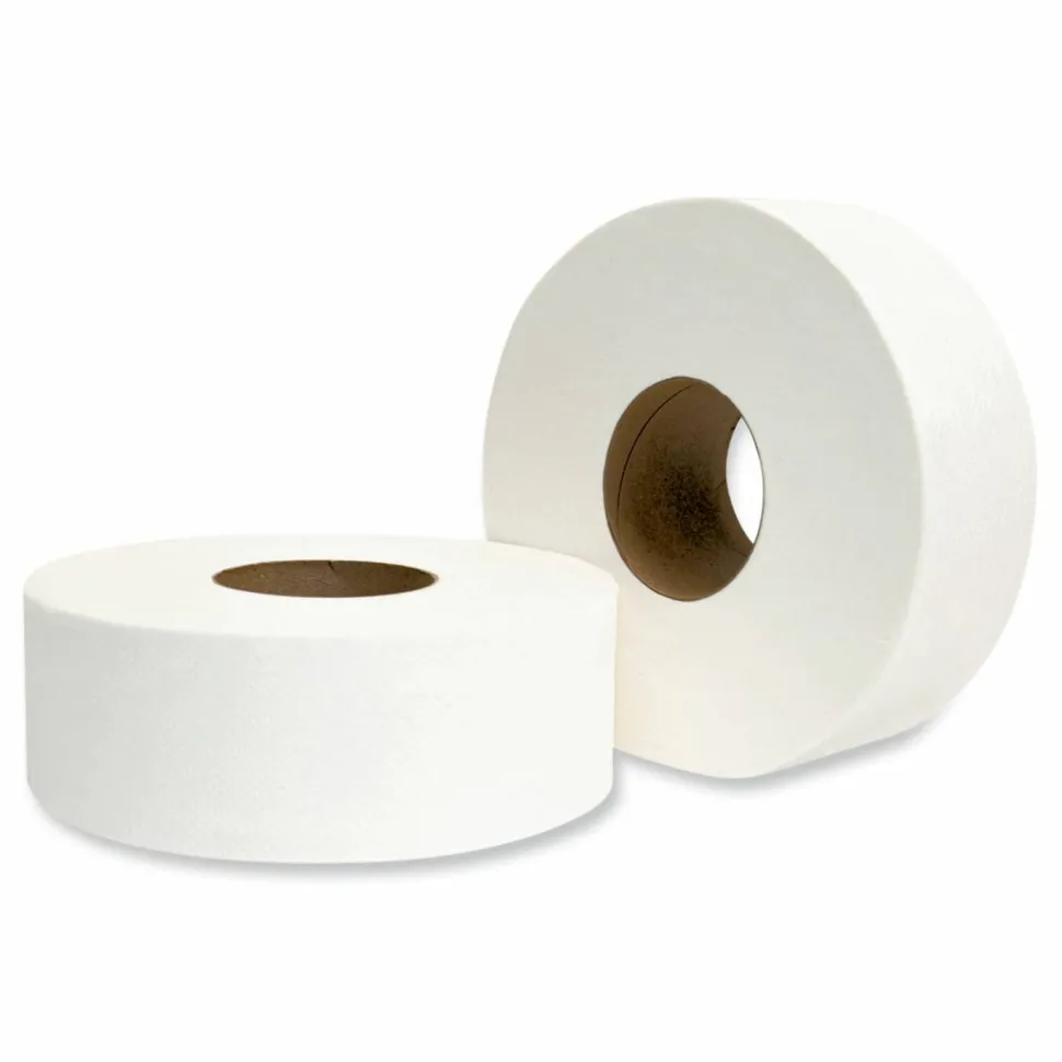 GEN JRT Jumbo Bath Tissue, Septic Safe, 2-Ply, 3.25" x 720 ft, White, 12 Rolls/Carton