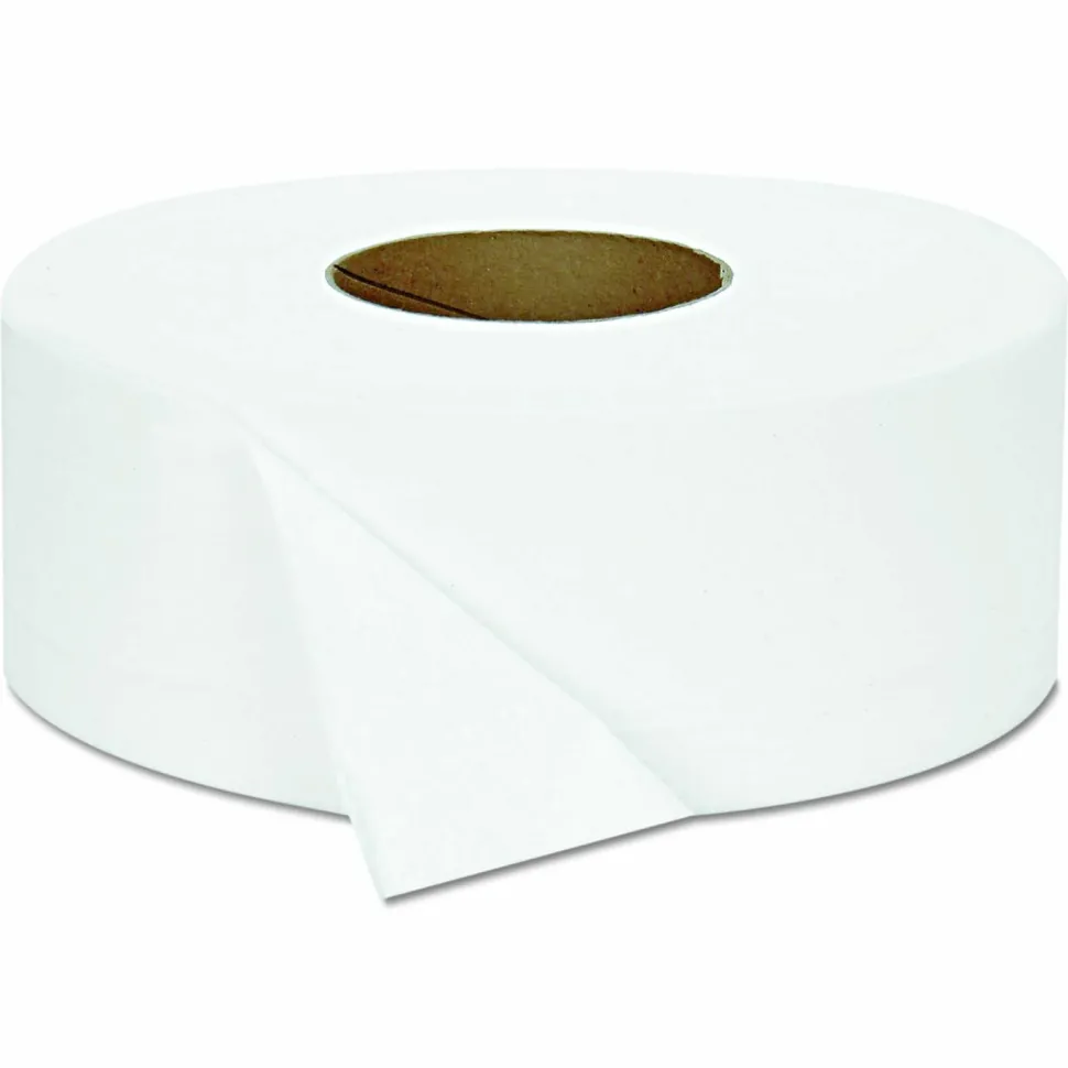 GEN JRT Jumbo Bath Tissue, Septic Safe, 2-Ply, 3.3" x 1,000 ft, White, 12 Rolls/Carton