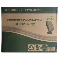 GEN Premium Interfold Pop-Up Dispenser Napkin, 2-Ply, 6.5 x 5, Brown, 6,000/Carton