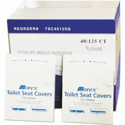 GEN Quarter-Fold Toilet Seat Covers, 14.17 x 16.73, White, 5,000/Carton