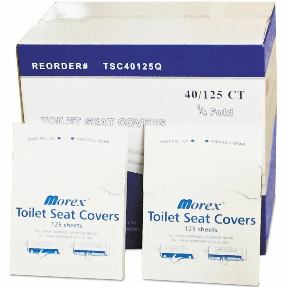 GEN Quarter-Fold Toilet Seat Covers, 14.17 x 16.73, White, 5,000/Carton