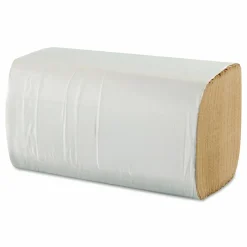GEN Single-Fold Paper Towels, 1-Ply, 9 x 9.25, Kraft, 334/Pack, 12 Packs/Carton