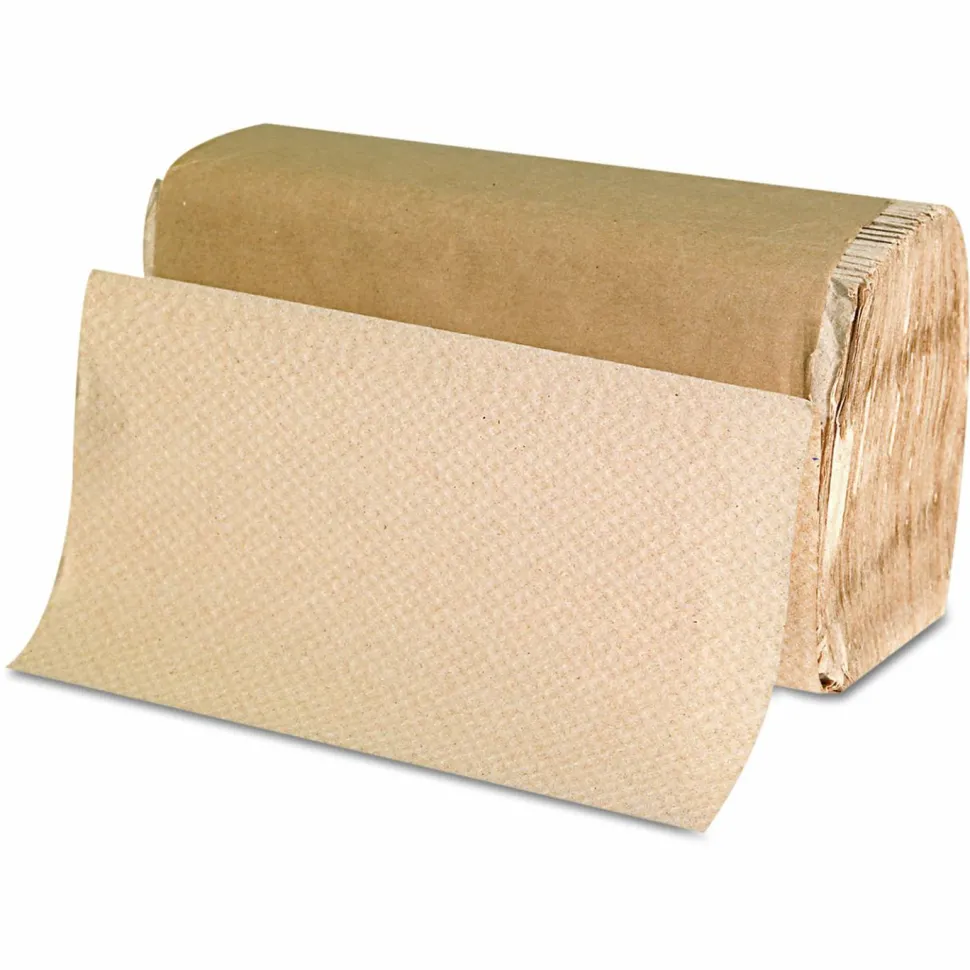 GEN Singlefold Paper Towels, 9 x 9.45, Natural, 250/Pack, 16 Packs/Carton