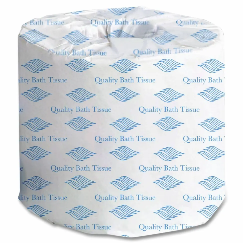 GEN Standard Bath Tissue, Individually Wrapped Rolls, Septic Safe, 1-Ply, White, 1,000 Sheets/Roll, 96 Rolls/Carton