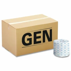 GEN Standard Bath Tissue, Individually Wrapped Rolls, Septic Safe, 1-Ply, White, 1,000 Sheets/Roll, 96 Rolls/Carton