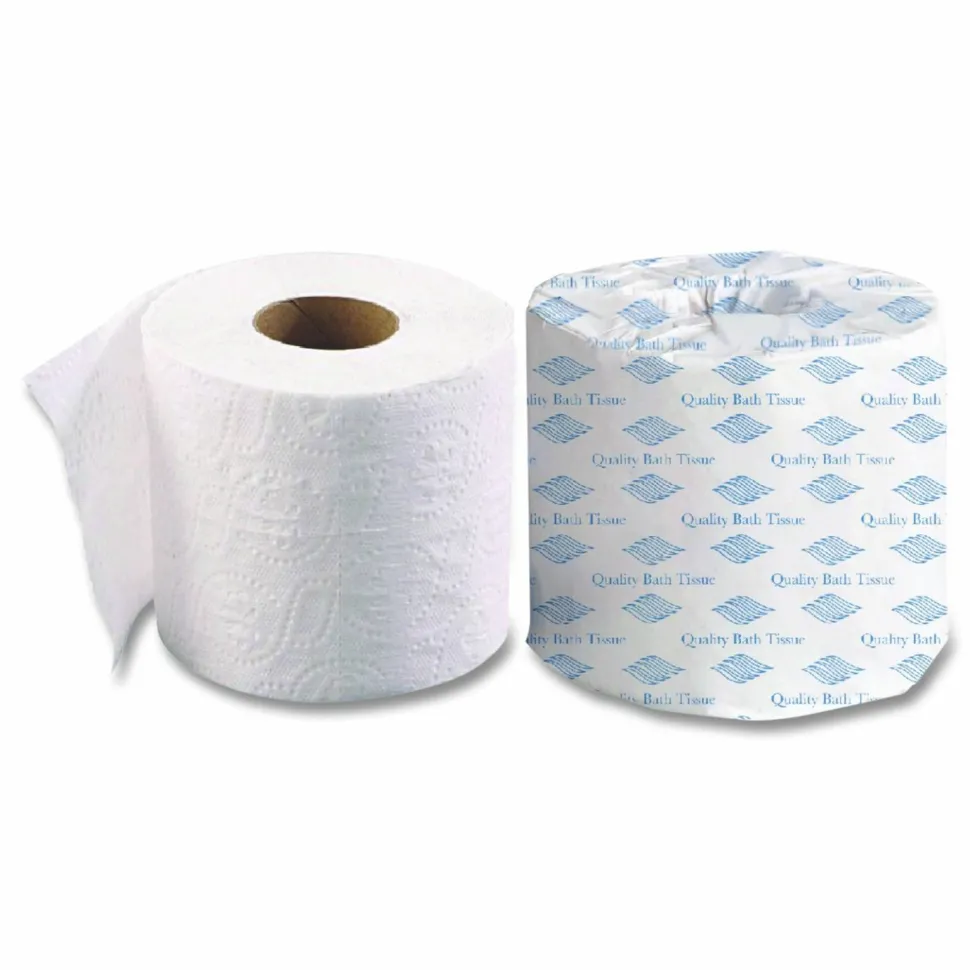 GEN Standard Bath Tissue, 2-Ply, White, 400 Sheets/Roll, 96 Rolls/Carton