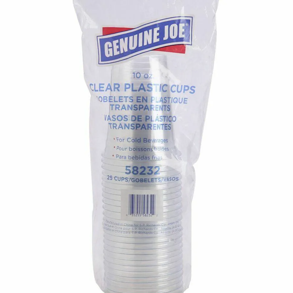 Genuine Joe 10 oz Clear Plastic Cups