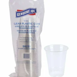 Genuine Joe 12 oz Clear Plastic Cups