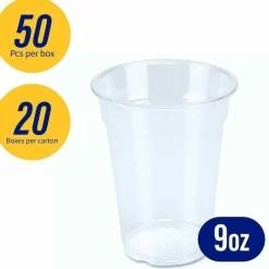 Genuine Joe 9 oz Clear Plastic Cups