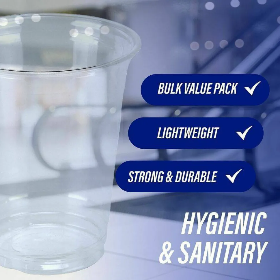 Genuine Joe 16 oz Clear Plastic Cups
