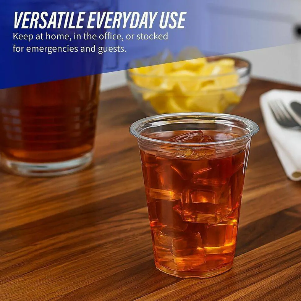 Genuine Joe 16 oz Clear Plastic Cups