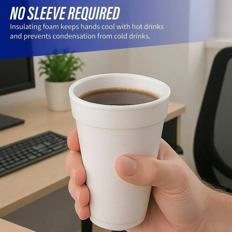 Genuine Joe 16 oz Hot/Cold Foam Cups