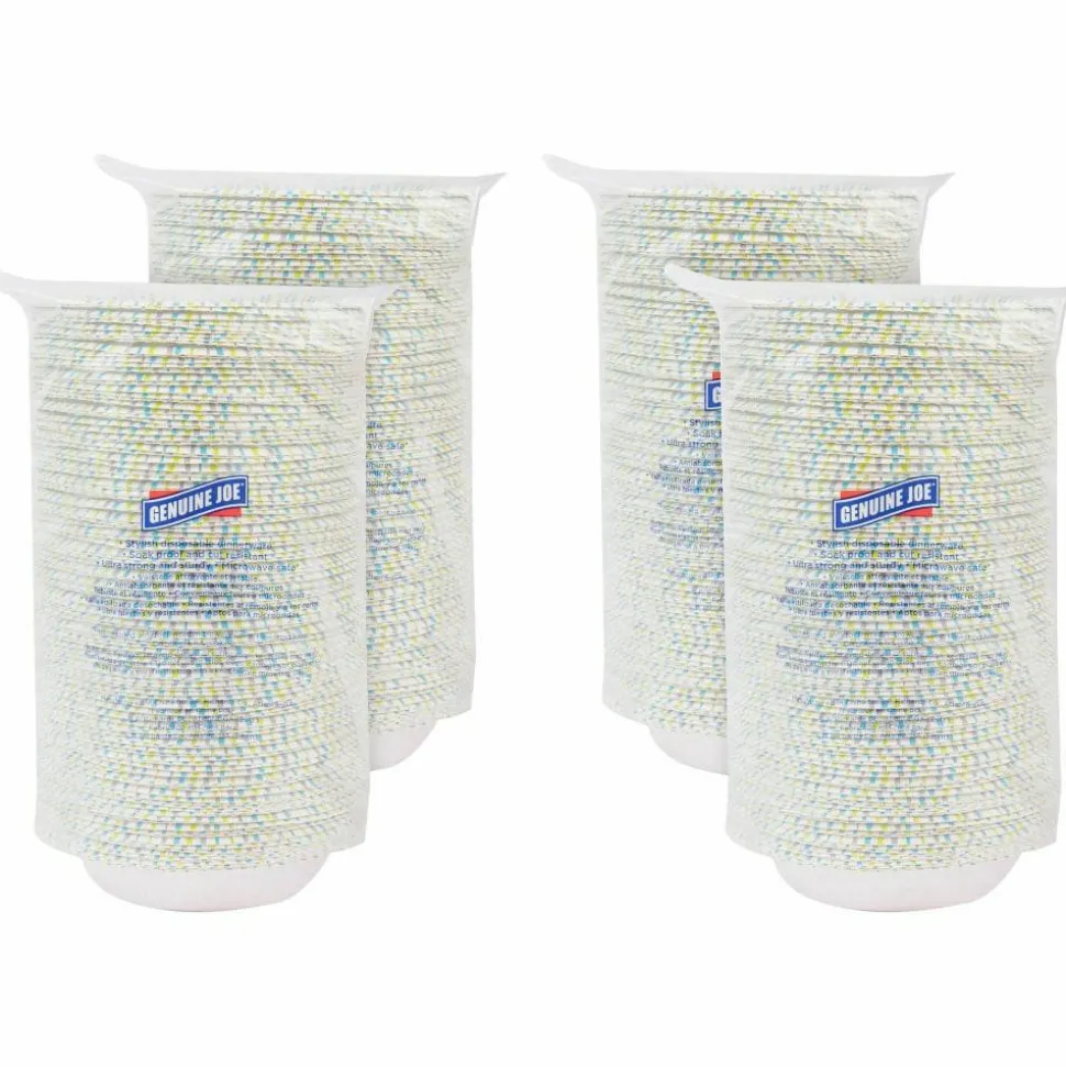Genuine Joe 12 oz Paper Bowls - Disposable - Multi - 125/Pack - 4 / Carton