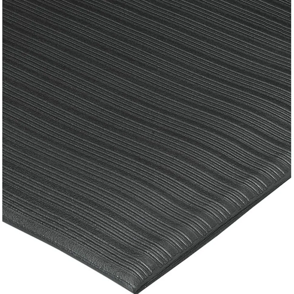 Genuine Joe Air Step Anti-Fatigue Mat, 3' x 5', Black