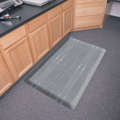 Genuine Joe Anti-Fatigue Mat, 3' x 5', Gray Marble