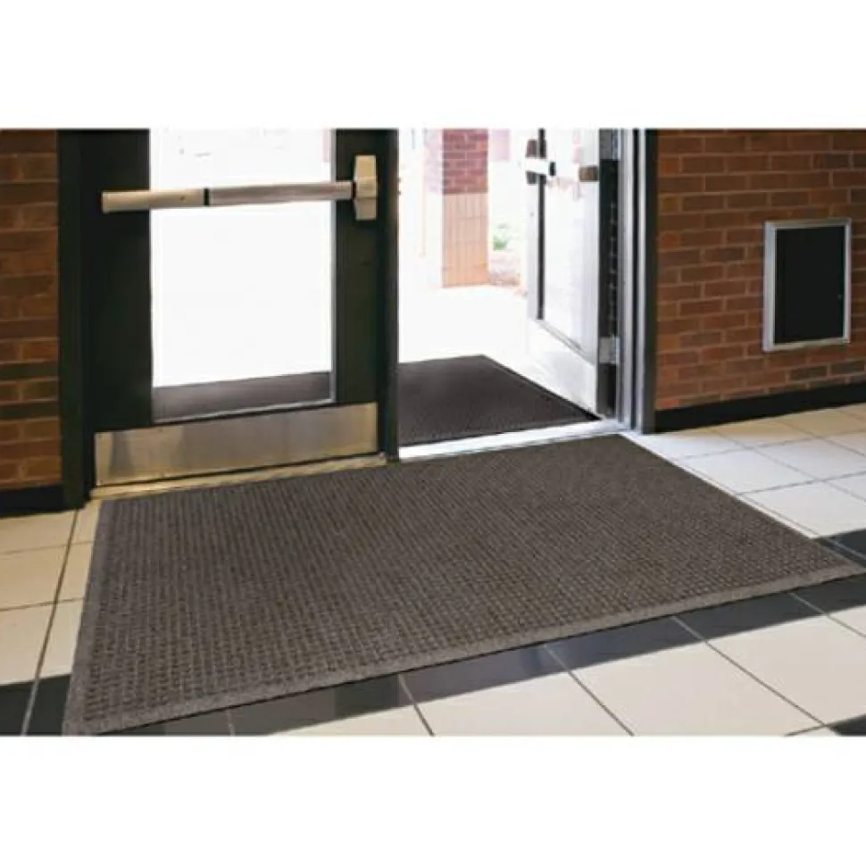 Genuine Joe EcoGuard Eternity Indoor Floor Mat, 2' x 3', Charcoal Gray