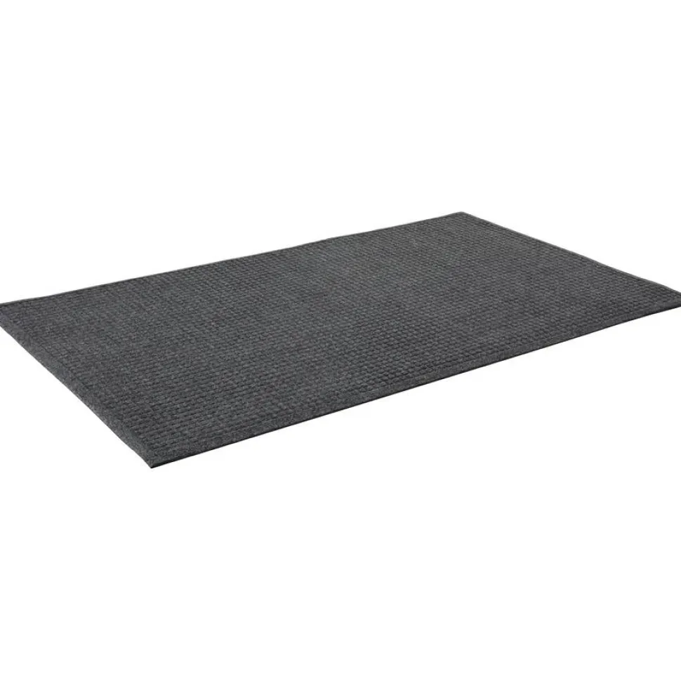 Genuine Joe EcoGuard Eternity Indoor Floor Mat, 2' x 3', Charcoal Gray