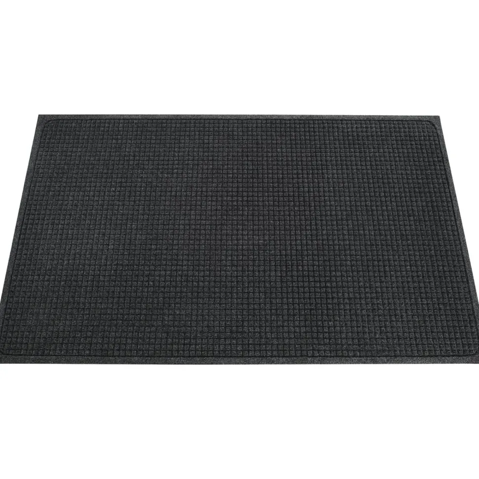 Genuine Joe EcoGuard Eternity Indoor Floor Mat, 2' x 3', Charcoal Gray