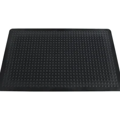 Genuine Joe Flex Step 50% Recycled Anti-Fatigue Mat, 3' x 5', Black