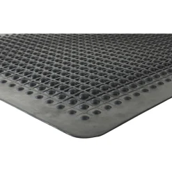 Genuine Joe Flex Step 50% Recycled Anti-Fatigue Mat, 3' x 5', Black