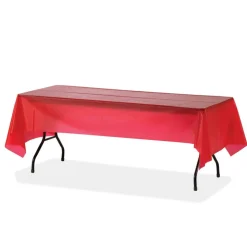Genuine Joe Plastic Rectangular Table Covers, 108