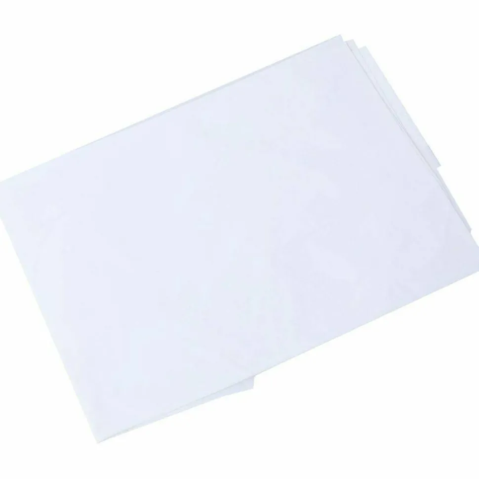 Genuine Joe Plastic Round Table Covers, 48"-60" Diameter, White, Pack Of 6