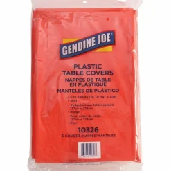 Genuine Joe Plastic Table Covers, 54