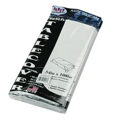 Genuine Joe Plastic Table Covers, 54