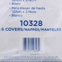Genuine Joe Plastic Table Covers, 54