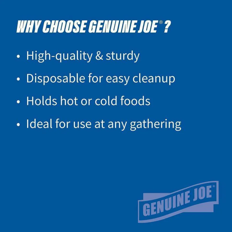 Genuine Joe Reusable Plastic Bowls - 125 / Pack - 12 fl oz Bowl - Plastic - Serving - Disposable - White - 1000 Piece(s) / Carton