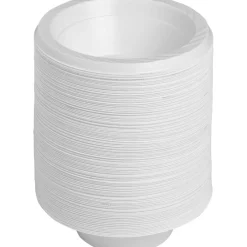 Genuine Joe Reusable Plastic Bowls - 125 / Pack - 12 fl oz Bowl - Plastic - Serving - Disposable - White - 1000 Piece(s) / Carton