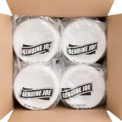 Genuine Joe Reusable Plastic Bowls - 125 / Pack - 12 fl oz Bowl - Plastic - Serving - Disposable - White - 1000 Piece(s) / Carton