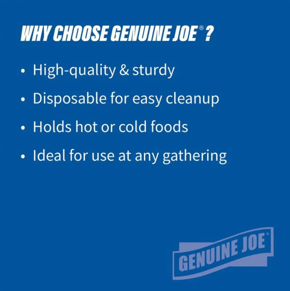Genuine Joe Reusable/Disposable 12 Oz. Plastic Bowls, White, Pack Of 125