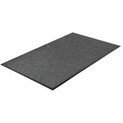 Genuine Joe Silver Series Walk-Off Indoor Mat, 4' x 6', Charcoal