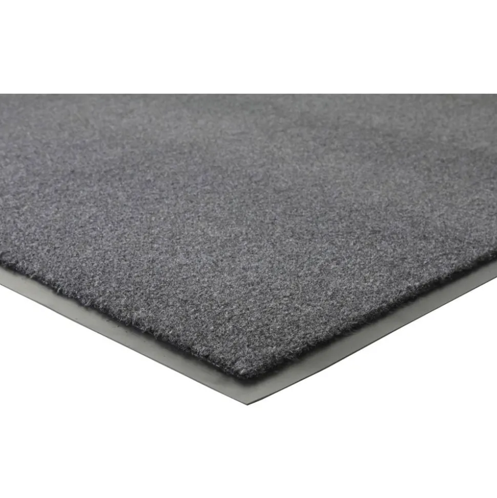 Genuine Joe Silver Series Walk-Off Indoor Mat, 4' x 6', Charcoal