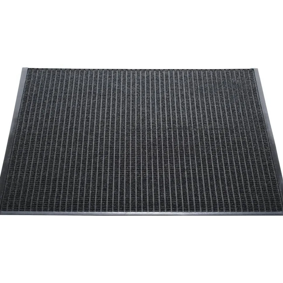 Genuine Joe Waterguard Mat, 4' x 6', Charcoal