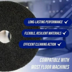 Genuine Joe Black Floor Stripping Pad - 20