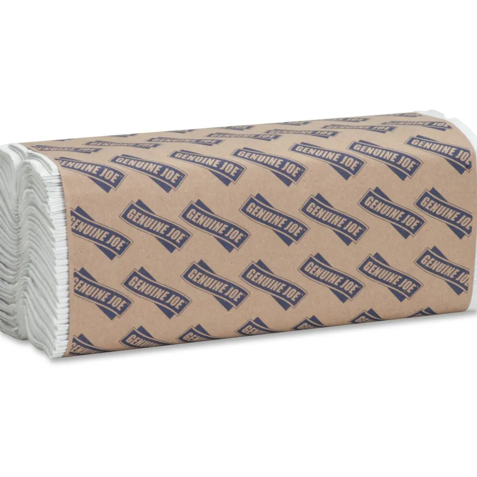 Genuine Joe C-Fold 1-Ply Paper Towels, Pack Of 2400 Sheets