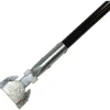 Genuine Joe Clip-on Dust Mop Steel Handle - 60" Length x 1" Diameter - Black - Steel, Vinyl - 1 Each