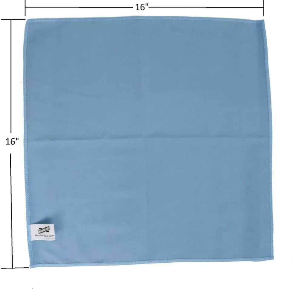Genuine Joe Color-coded Microfiber Cleaning Cloths - 16" Width x 16" Length - Assorted - MicroFiber - 4/Pack - 9 / Carton
