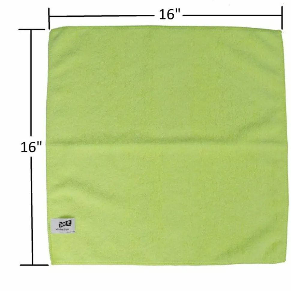Genuine Joe Color-coded Microfiber Cleaning Cloths - 16" Width x 16" Length - Assorted - MicroFiber - 4/Pack - 9 / Carton