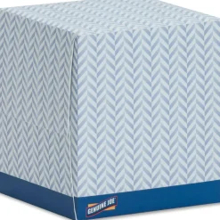 Genuine Joe Cube Box Facial Tissue - 2 Ply - Interfolded - White - 85/Box - 48 / Pallet