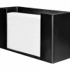 Genuine Joe Folded Paper Towel Dispenser - C Fold, Multifold Dispenser - 6.8" x 11.5"x 4.1" Depth - Acrylic - Black - Wall Mountable - 9 / Carton