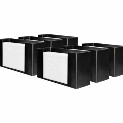 Genuine Joe Folded Paper Towel Dispenser - C Fold, Multifold Dispenser - 6.8" x 11.5"x 4.1" Depth - Acrylic - Black - Wall Mountable - 9 / Carton