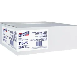 Genuine Joe Food Storage Bags, 6.50"x 5.88", 1.15 mil (29 Micron) Thickness, Zipper Closure, Clear, 500 Count - 11575