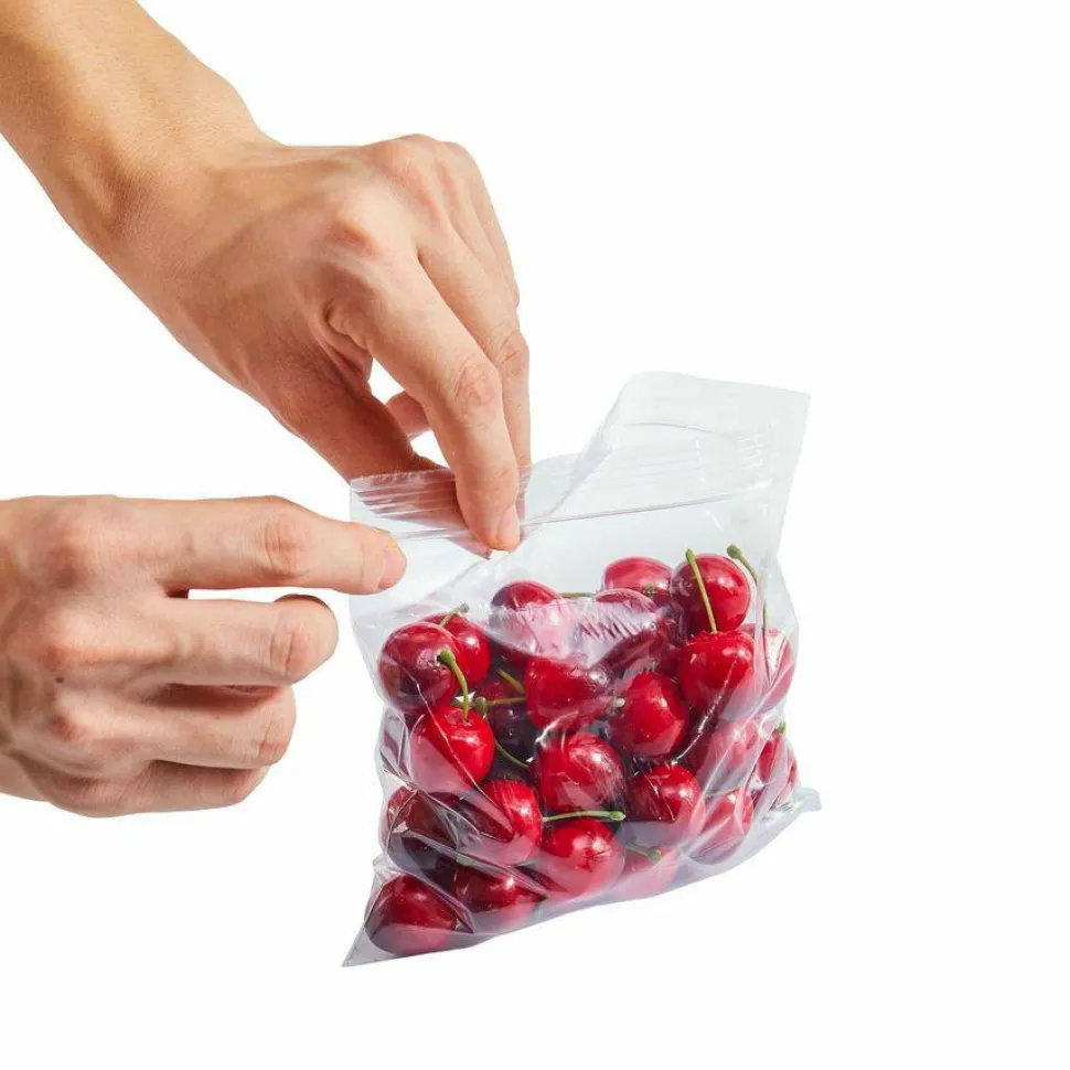 Genuine Joe Food Storage Bags, 6.50"x 5.88", 1.15 mil (29 Micron) Thickness, Zipper Closure, Clear, 500 Count - 11575