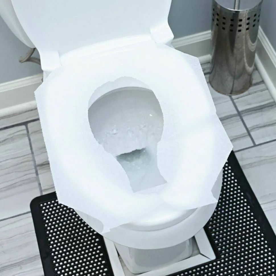 Genuine Joe Half-fold Toilet Seat Covers, White, 250 Per Pack, Carton Of 20 Packs