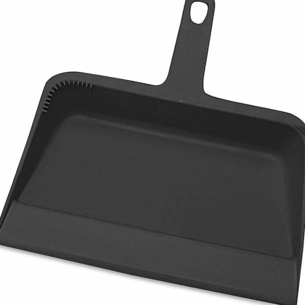 Genuine Joe Heavy-duty Plastic Dust Pan, 12", Black